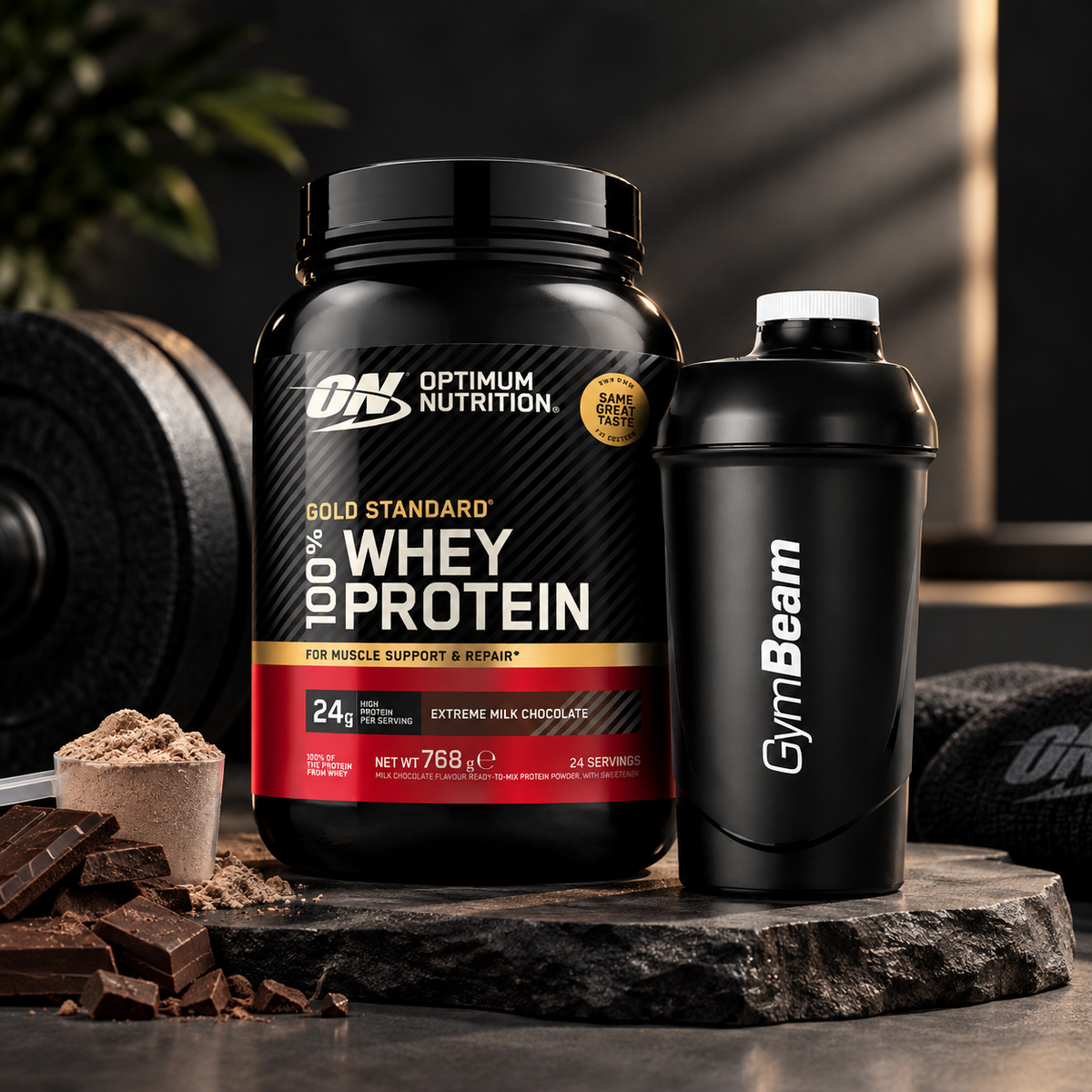 100% Whey Gold Standard - Optimum Nutrition + gift